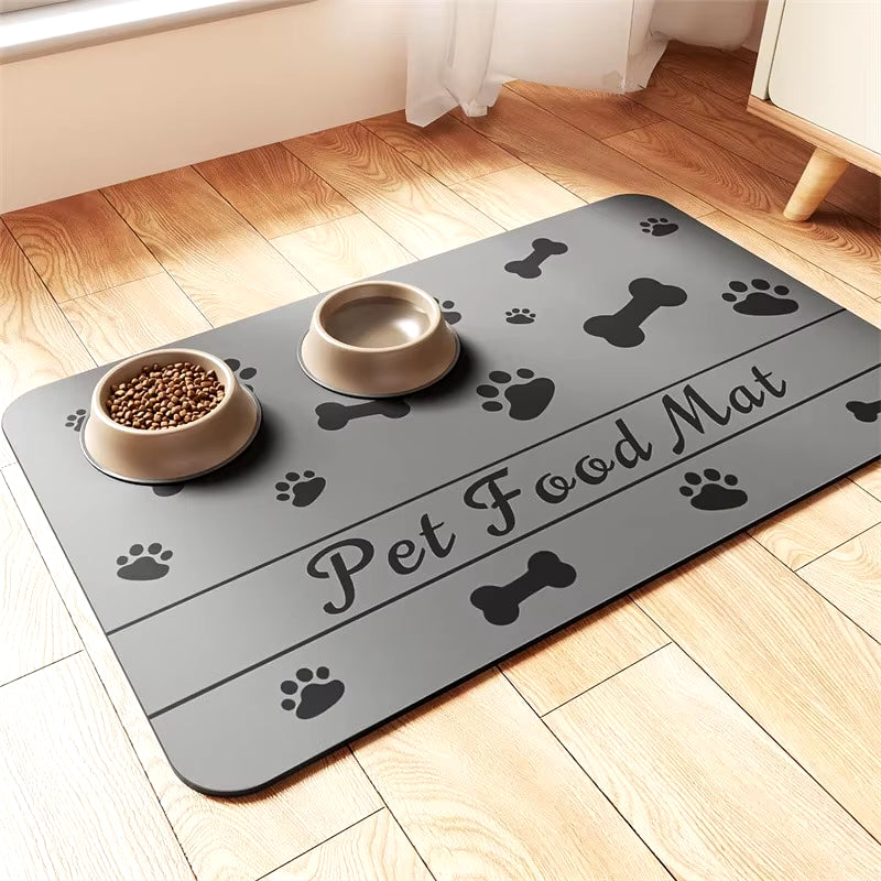 Pet Placemat Dog Food Bowl Mat Drinking Feeding Placemat for Dog Cat Quick Dry Mat Waterproof Pet Bowl Pad Feeder Mats