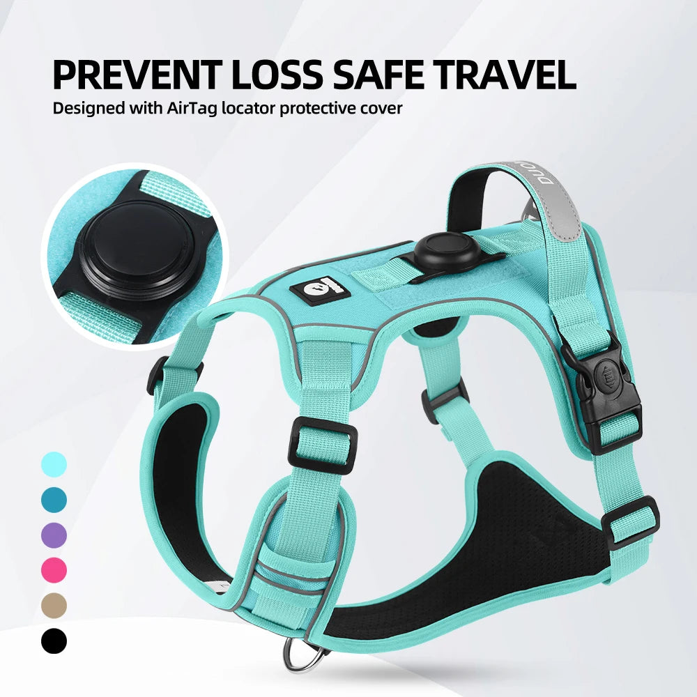 Anti Pull Dog Harness for Large Medium Dogs Reflective Escape Proof Tracker Chest Strap Breathable Adjustable Pet Supplies