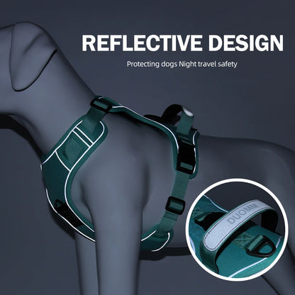 Anti Pull Dog Harness for Large Medium Dogs Reflective Escape Proof Tracker Chest Strap Breathable Adjustable Pet Supplies