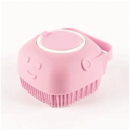 Pet Dog Shampoo Brush 2.7Oz 80Ml Cat Massage Comb Grooming Scrubber for Bathing Short Hair Soft Silicone Rubber