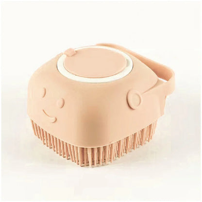 Pet Dog Shampoo Brush 2.7Oz 80Ml Cat Massage Comb Grooming Scrubber for Bathing Short Hair Soft Silicone Rubber