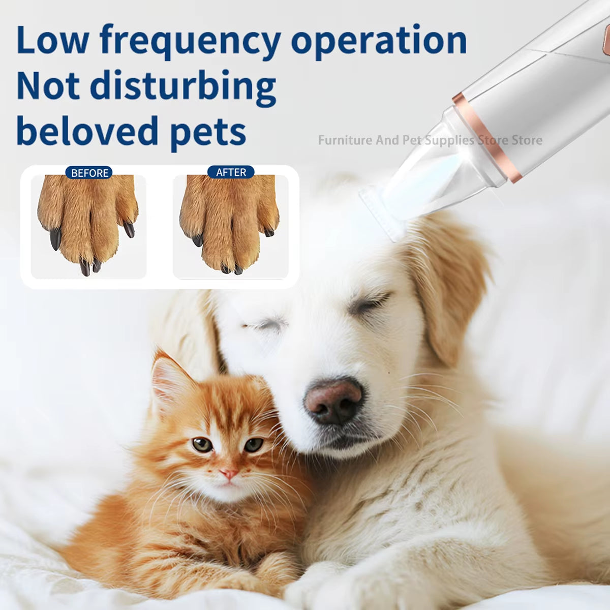2-In-1 Pet Dog Paw Trimmer Cat Nail Clipper Pet Nail Grinder Dog Cat Hair Trimmer Dog Trimmer Dog Nail Grinder Paw Trimmer