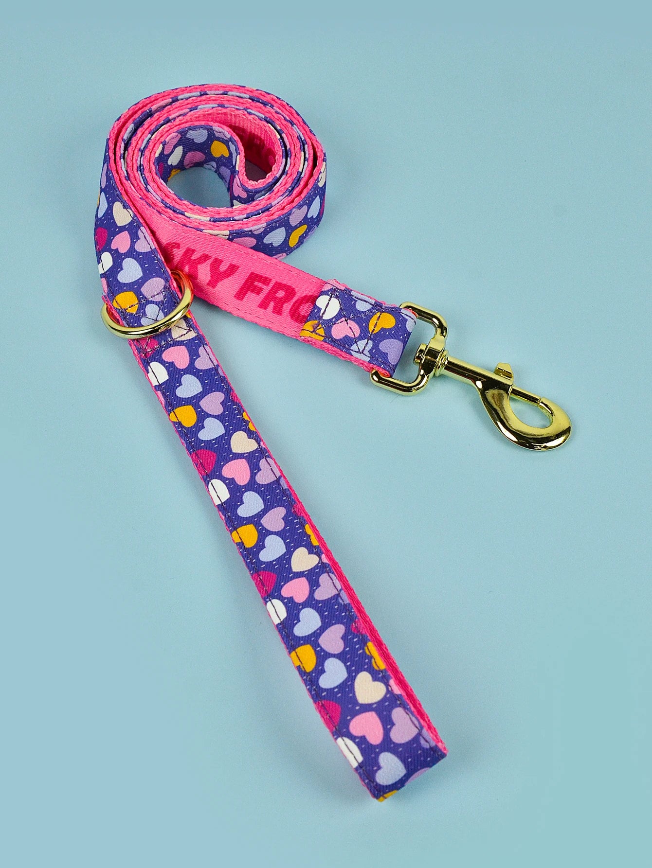 Valentine'S Day and New Year'S Gift for Dog Lovely Pet Traction Rope Double-Sided Printing Pet Dog and Cat Holiday Gift Leash