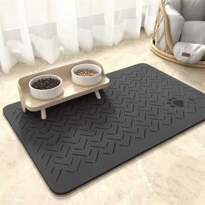 Pet Placemat Dog Food Bowl Mat Drinking Feeding Placemat for Dog Cat Quick Dry Mat Waterproof Pet Bowl Pad Feeder Mats