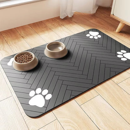 Pet Placemat Dog Food Bowl Mat Drinking Feeding Placemat for Dog Cat Quick Dry Mat Waterproof Pet Bowl Pad Feeder Mats