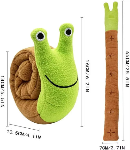 Dog Squeak Toys Pet Sniffing Plush Snails Toys Tibetan Food Molar Puzzle Dog Toys Interactive Cat Dog Puzzle Toy Feeder Wholsale