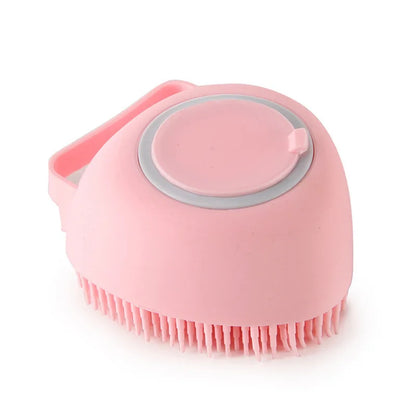 Pet Dog Shampoo Brush 2.7Oz 80Ml Cat Massage Comb Grooming Scrubber for Bathing Short Hair Soft Silicone Rubber