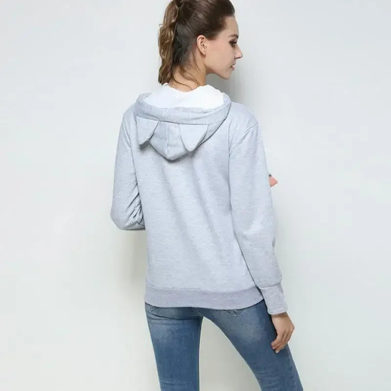 Unisex Big Kangaroo Pet Carrier Hoodie Long Sleeve Dog Cat Holder Carrier Sweatshirt for Small Pet Lovers Drop Shipping