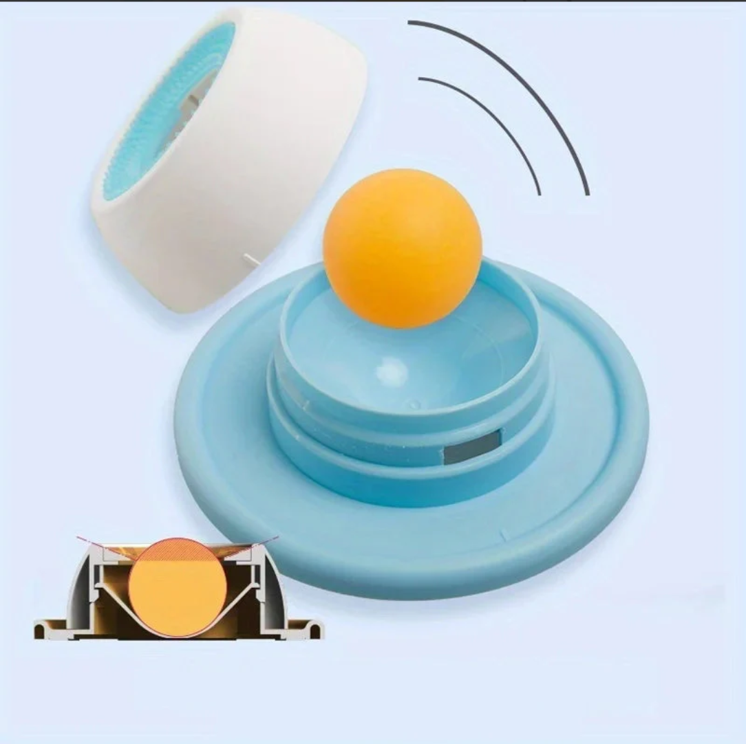 Calming Lick Bowl for Dogs & Cats, Non-Slip Slow Feeder with a Rotating Lick Ball for Liquid & Wet Food, Anxiety Relief Enrichment Toy That Keeps Pets Busy, Happy & Engaged, 1 Pack